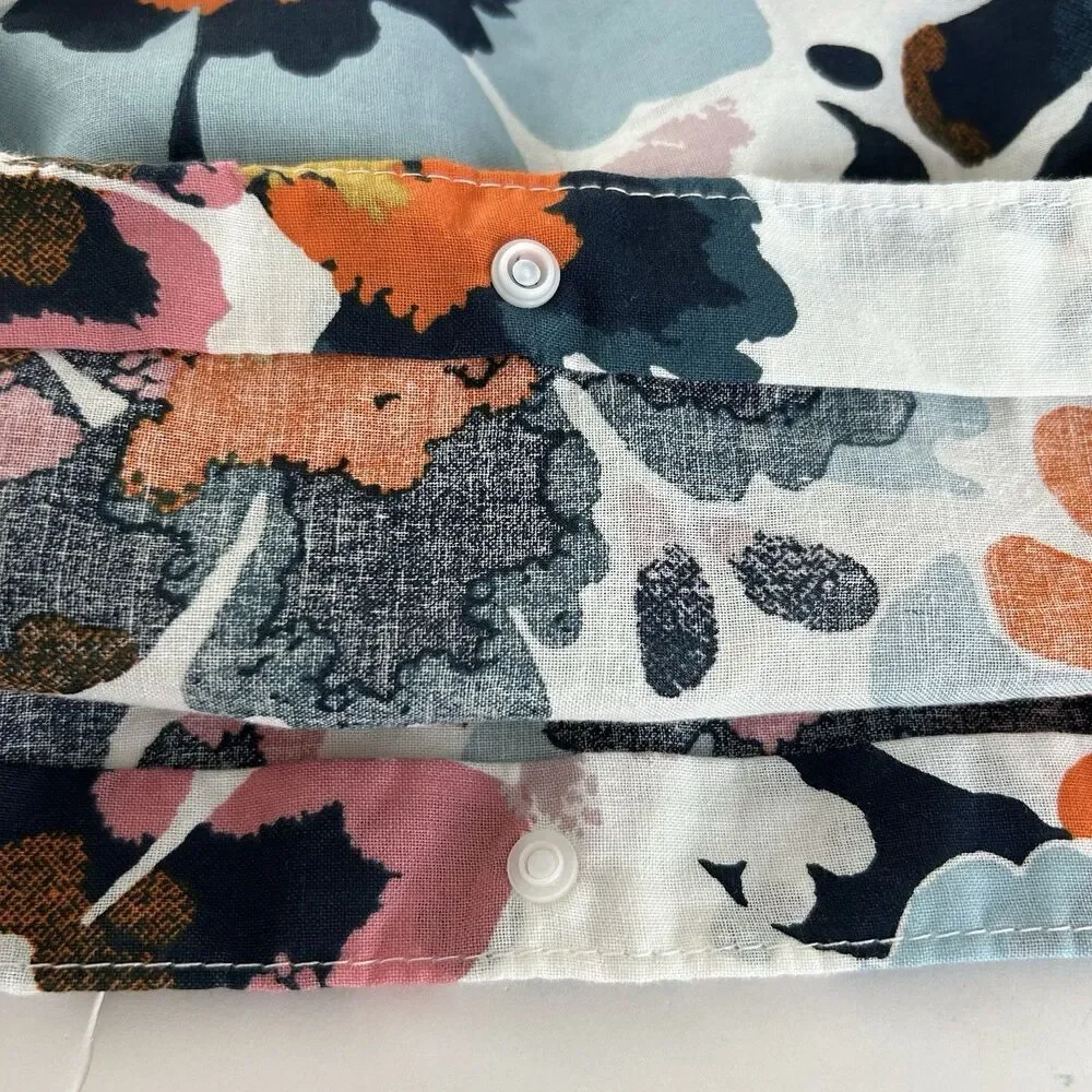 IKEA HONSGULLORT Full/Queen Duvet Cover Floral Abstract Multicolor 218x218 cm